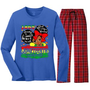 Black Juneteenth 1865 Celebrate Indepedence Day Women's Long Sleeve Flannel Pajama Set 