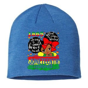 Black Juneteenth 1865 Celebrate Indepedence Day Sustainable Beanie