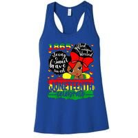 Black Juneteenth 1865 Celebrate Indepedence Day Women's Racerback Tank