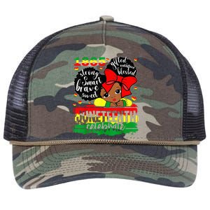 Black Juneteenth 1865 Celebrate Indepedence Day Retro Rope Trucker Hat Cap