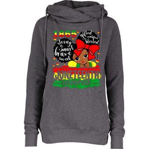 Black Juneteenth 1865 Celebrate Indepedence Day Womens Funnel Neck Pullover Hood