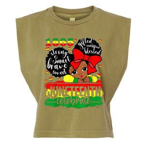 Black Juneteenth 1865 Celebrate Indepedence Day Garment-Dyed Women's Muscle Tee