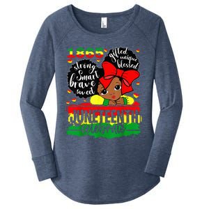 Black Juneteenth 1865 Celebrate Indepedence Day Women's Perfect Tri Tunic Long Sleeve Shirt