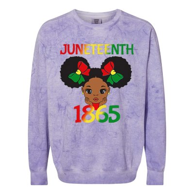 Black Juneteenth 1865 Celebration Colorblast Crewneck Sweatshirt