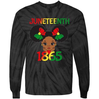 Black Juneteenth 1865 Celebration Tie-Dye Long Sleeve Shirt