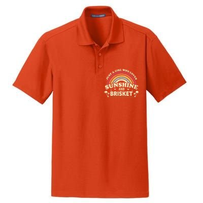 Briskegift Just A Who Loves Sunshine And Brisket Gift Dry Zone Grid Polo