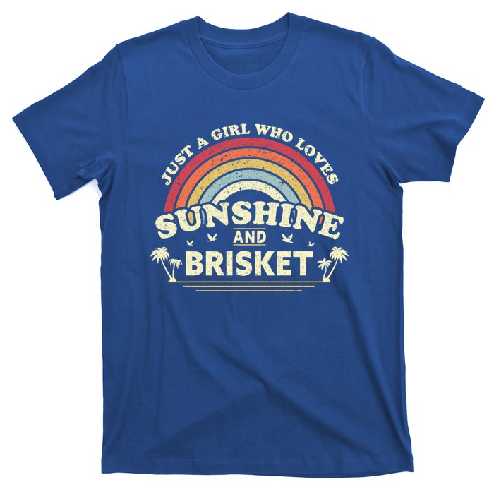 Briskegift Just A Who Loves Sunshine And Brisket Gift T-Shirt