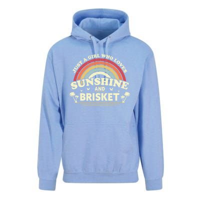 Briskegift Just A Who Loves Sunshine And Brisket Gift Unisex Surf Hoodie