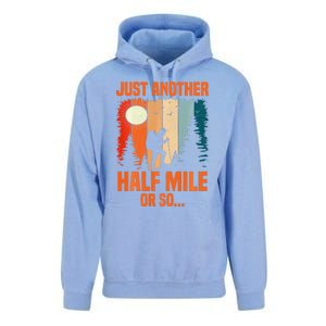 Backpacking Just Another Half Mile Or So Unisex Surf Hoodie