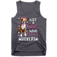 Boxer Just A Girl Who Loves Boxers Dogs Lover Girl Gift Tank Top