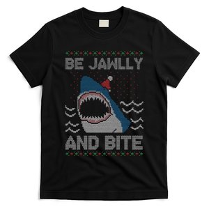 Be Jawlly and Bite Santa Shark Funny Ugly Christmas Sweater T-Shirt