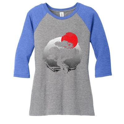 Bonsai Japanese Art Bonzai Women's Tri-Blend 3/4-Sleeve Raglan Shirt