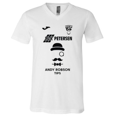 B36 J And K Petersen Andy Robson Tips V-Neck T-Shirt