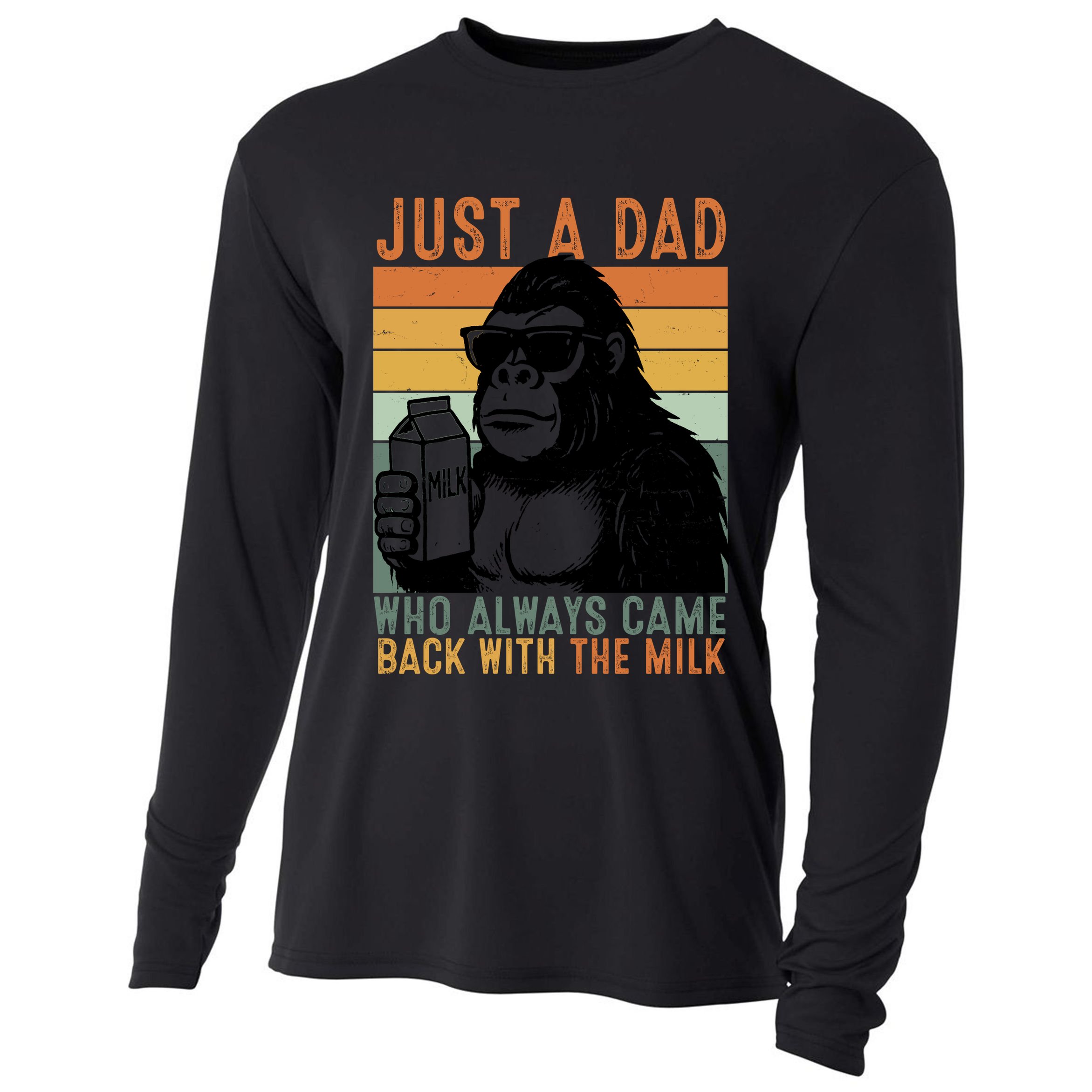 Bigfoot Just A Dad Who Always Came Back With The Milk Cooling Performance Long Sleeve Crew