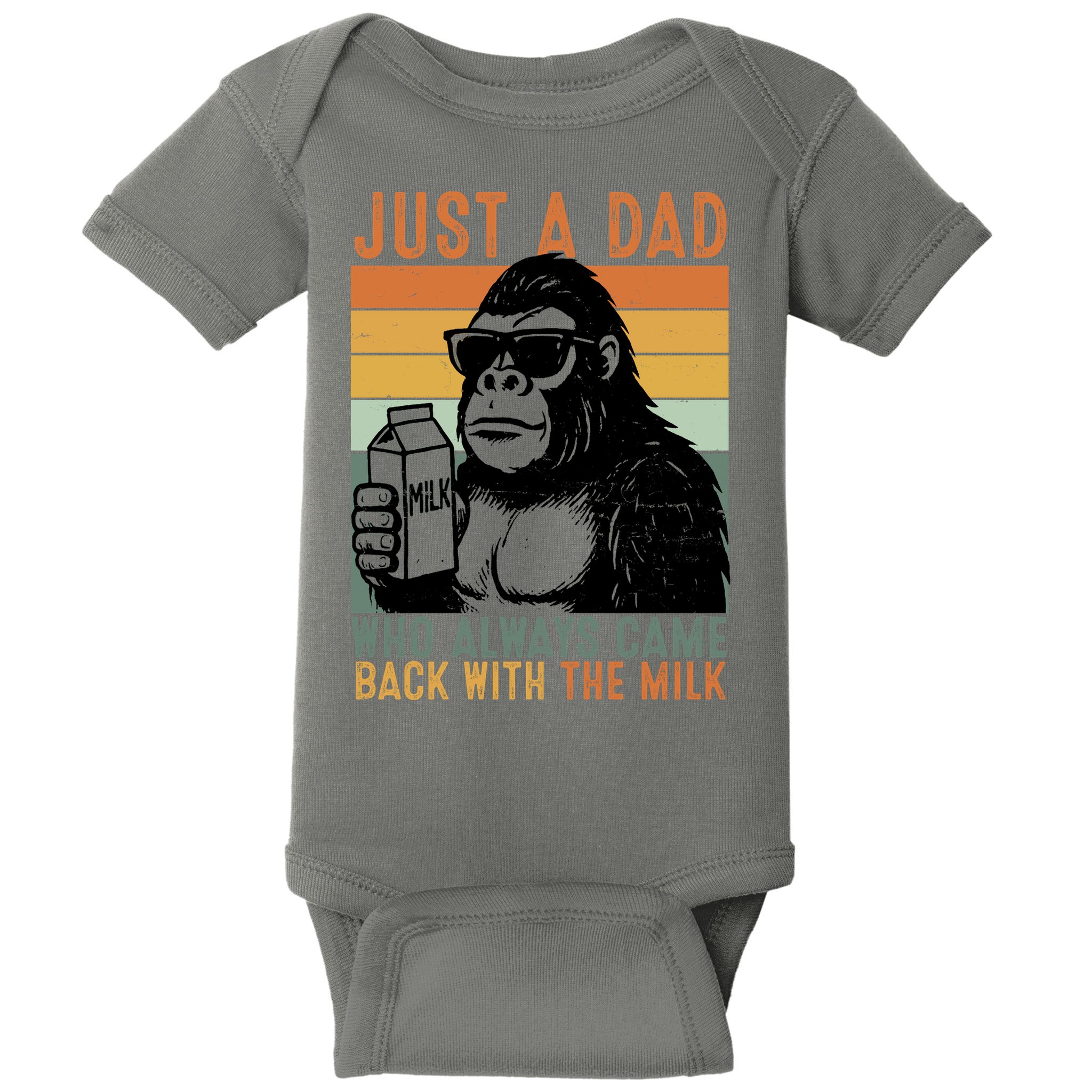 Bigfoot Just A Dad Who Always Came Back With The Milk Baby Bodysuit