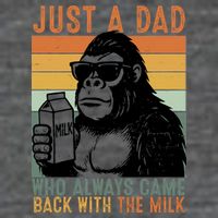 Bigfoot Just A Dad Who Always Came Back With The Milk Zip Tote Bag