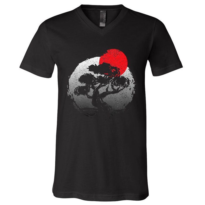 Bonsai Japanese Art Bonzai V-Neck T-Shirt