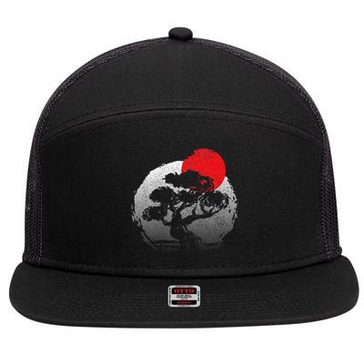 Bonsai Japanese Art Bonzai 7 Panel Mesh Trucker Snapback Hat