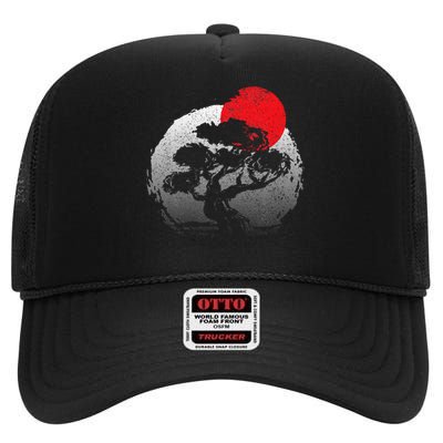 Bonsai Japanese Art Bonzai High Crown Mesh Back Trucker Hat