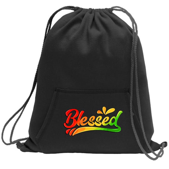 Blessed Juneteenth African American Women Sweatshirt Cinch Pack Bag