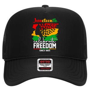 Butterfly Juneteenth African Pride Afro Black Women High Crown Mesh Back Trucker Hat