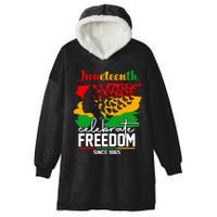 Butterfly Juneteenth African Pride Afro Black Women Hooded Wearable Blanket