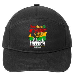 Butterfly Juneteenth African Pride Afro Black Women 7-Panel Snapback Hat