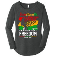 Butterfly Juneteenth African Pride Afro Black Women Women's Perfect Tri Tunic Long Sleeve Shirt