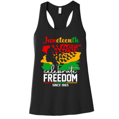 Butterfly Juneteenth African Pride Afro Black Women Women's Racerback Tank