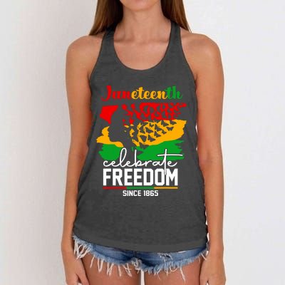 Butterfly Juneteenth African Pride Afro Black Women Women's Knotted Racerback Tank