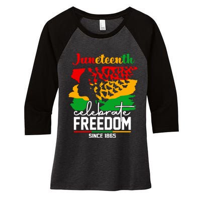 Butterfly Juneteenth African Pride Afro Black Women Women's Tri-Blend 3/4-Sleeve Raglan Shirt