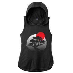 Bonsai Japanese Art Bonzai Gift Ladies PosiCharge Tri-Blend Wicking Draft Hoodie Tank