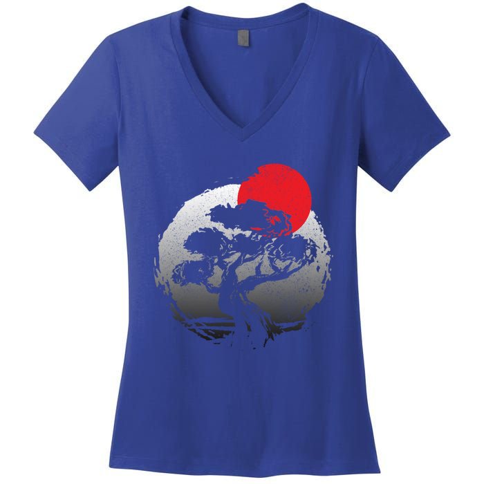 Bonsai Japanese Art Bonzai Gift Women's V-Neck T-Shirt