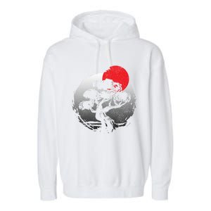 Bonsai Japanese Art Bonzai Gift Garment-Dyed Fleece Hoodie