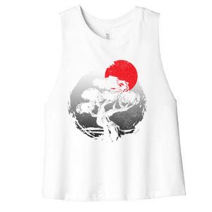 Bonsai Japanese Art Bonzai Gift Women's Racerback Cropped Tank