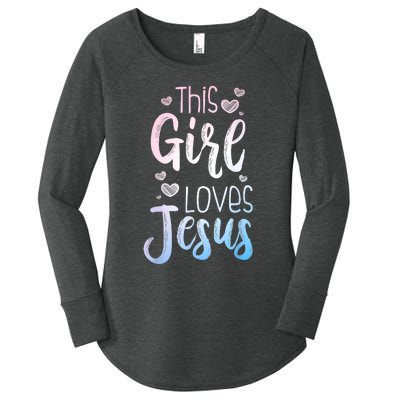 Best Jesus Art Religion Christian Decoration Women's Perfect Tri Tunic Long Sleeve Shirt