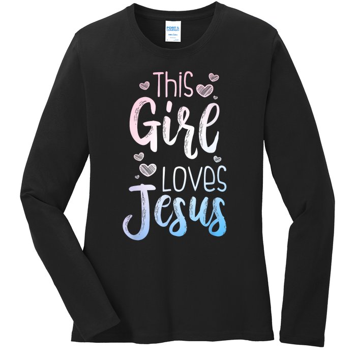 Best Jesus Art Religion Christian Decoration Ladies Long Sleeve Shirt