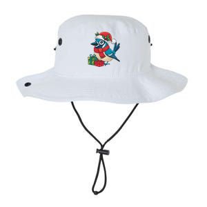 Blue Jay Bird Lover Xmas Party Santa Hat Blue Jay Christmas Legacy Cool Fit Booney Bucket Hat