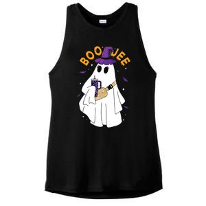 Boo Jee Boujee Funny Halloween Cute Boo Ghost Spooky Costume Ladies PosiCharge Tri-Blend Wicking Tank