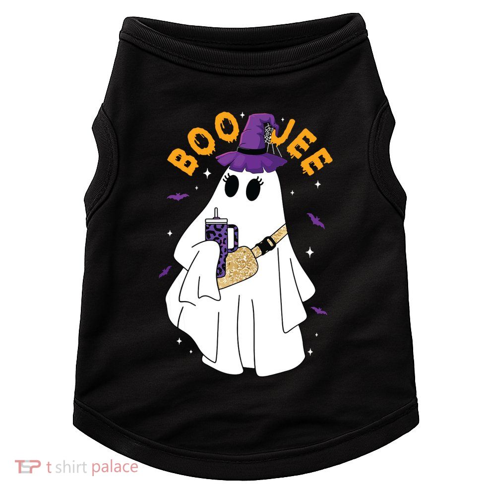 Boo Jee Boujee Funny Halloween Cute Boo Ghost Spooky Costume Doggie Tank