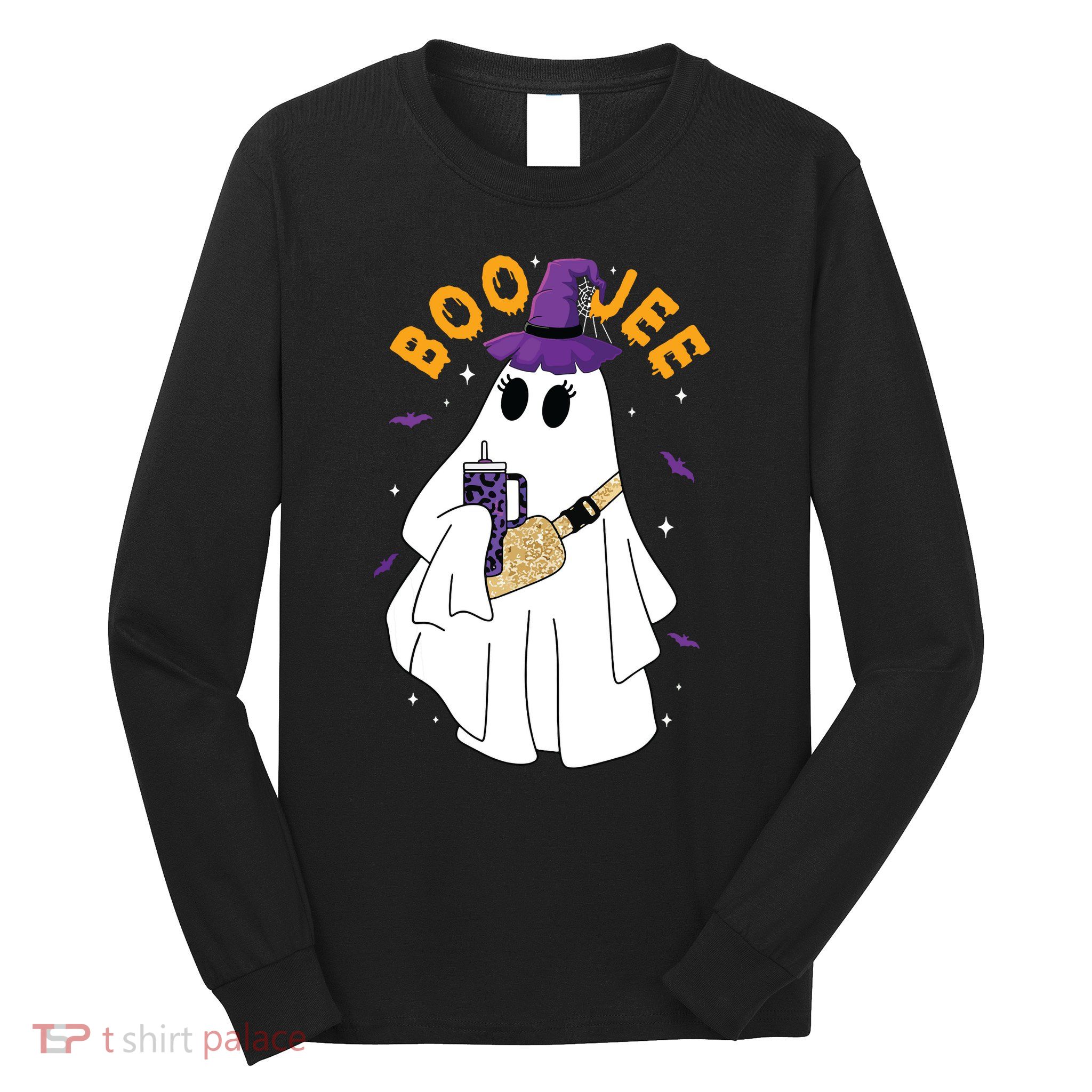 Boo Jee Boujee Funny Halloween Cute Boo Ghost Spooky Costume Long Sleeve Shirt