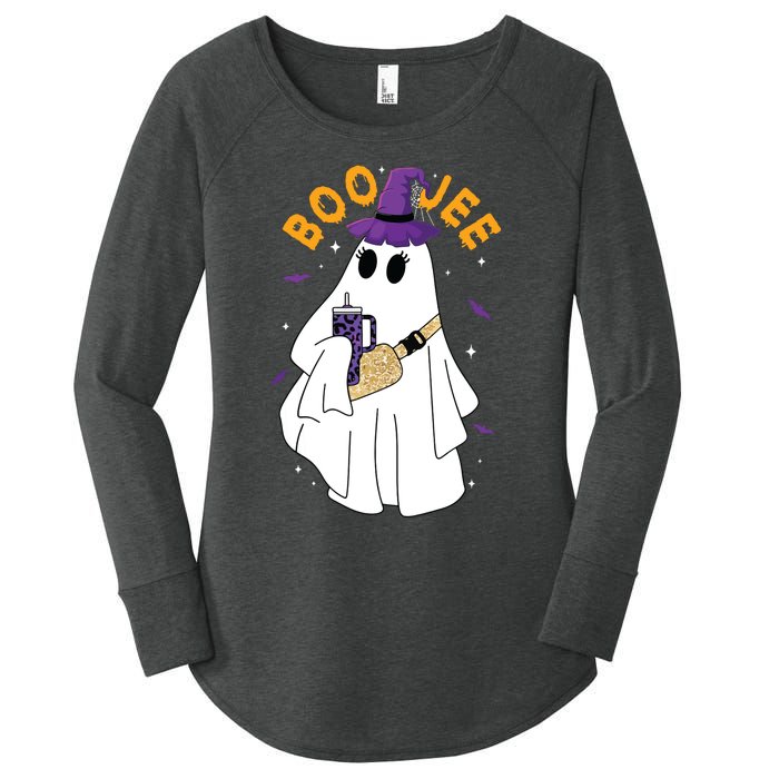 Boo Jee Boujee Funny Halloween Cute Boo Ghost Spooky Costume Women's Perfect Tri Tunic Long Sleeve Shirt