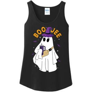 Boo Jee Boujee Funny Halloween Cute Boo Ghost Spooky Costume Ladies Essential Tank