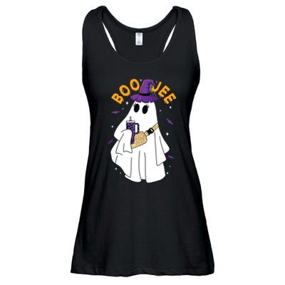 Boo Jee Boujee Funny Halloween Cute Boo Ghost Spooky Costume Ladies Essential Flowy Tank