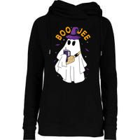 Boo Jee Boujee Funny Halloween Cute Boo Ghost Spooky Costume Womens Funnel Neck Pullover Hood