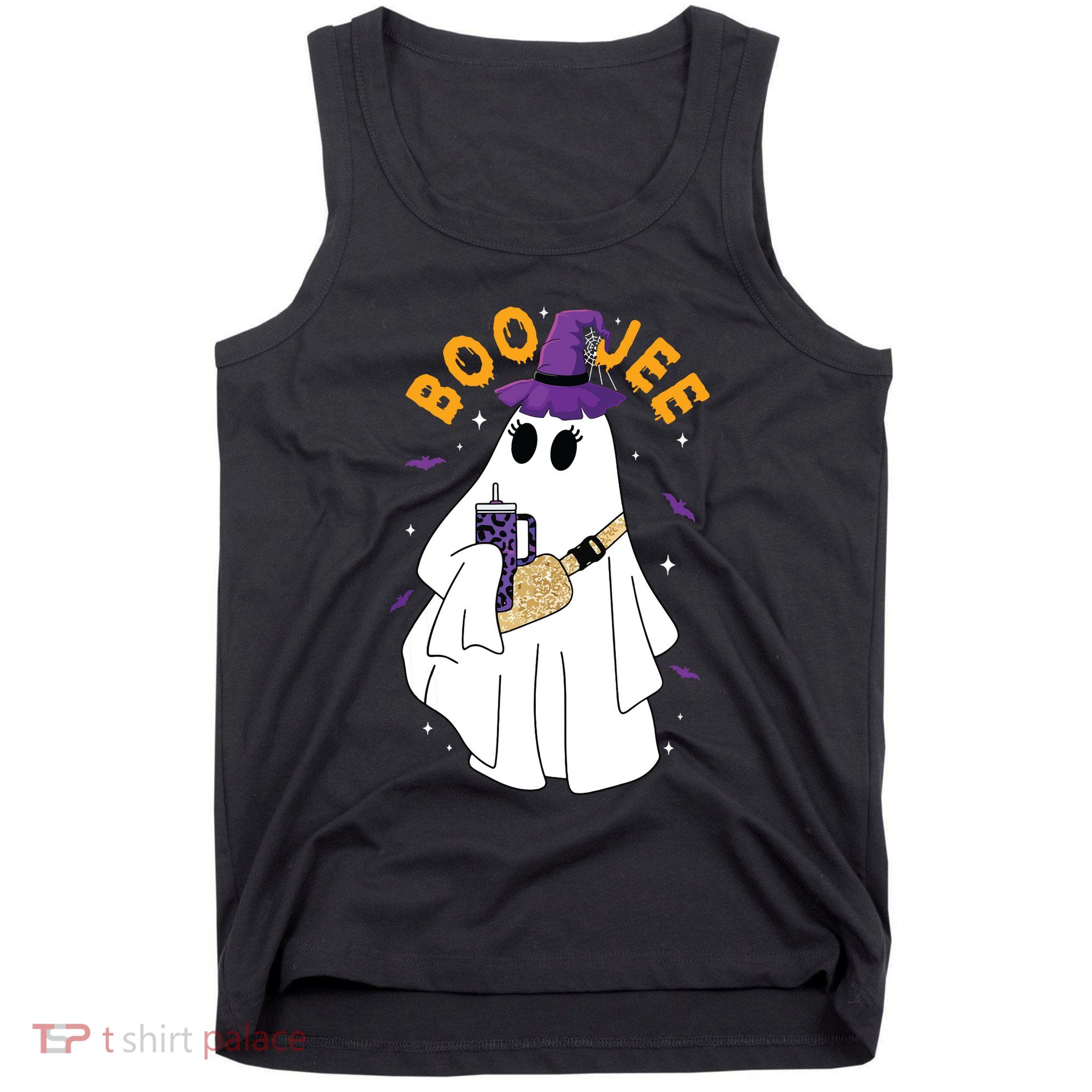 Boo Jee Boujee Funny Halloween Cute Boo Ghost Spooky Costume Tank Top