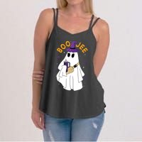 Boo Jee Boujee Funny Halloween Cute Boo Ghost Spooky Costume Women's Strappy Tank