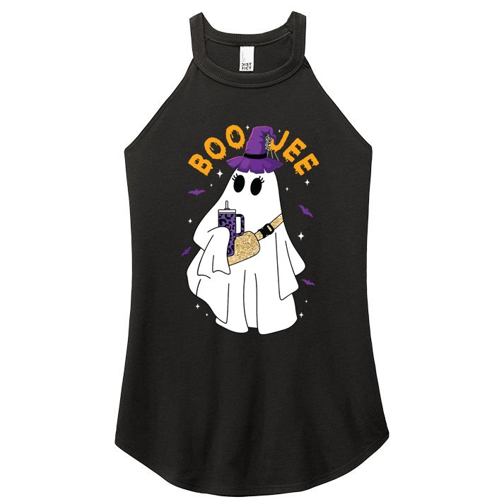 Boo Jee Boujee Funny Halloween Cute Boo Ghost Spooky Costume Women's Perfect Tri Rocker Tank