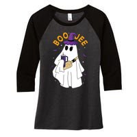 Boo Jee Boujee Funny Halloween Cute Boo Ghost Spooky Costume Women's Tri-Blend 3/4-Sleeve Raglan Shirt