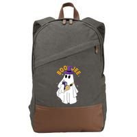 Boo Jee Boujee Funny Halloween Cute Boo Ghost Spooky Costume Cotton Canvas Backpack